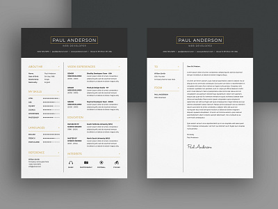 Free Clean Resume Template with Cover Letter