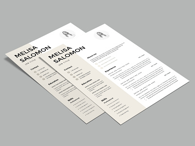 Free Clean and Elegant Resume Template design free free cv free cv template free resume free resume template freebie freebies resume template