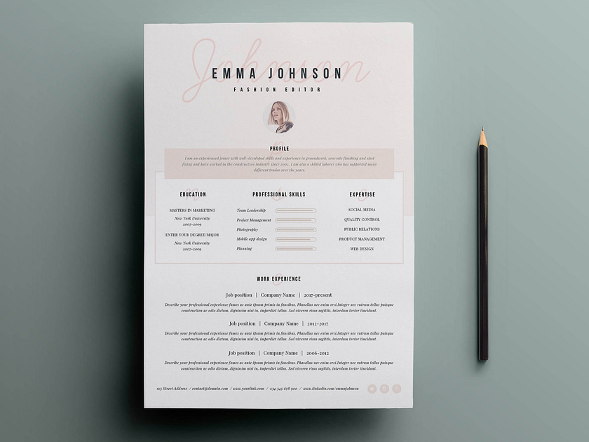 Free Classic CV Resume Template by Andy Khan on Dribbble