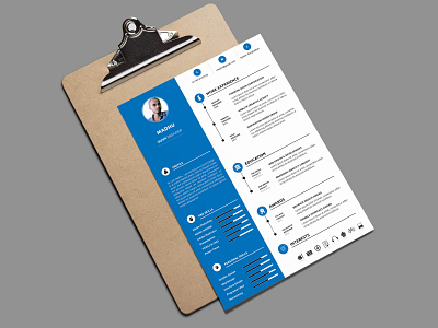 Free Personal Resume Template by Andy Khan on Dribbble