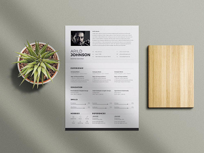 Free clean and modern CV/Resume Template for Any Job