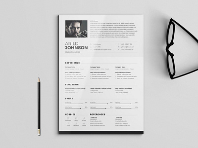 Free Clean Professional CV Template free free cv free cv template free resume free resume template freebie freebies resume template