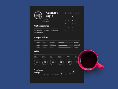 Free Dark Creative Resume Template