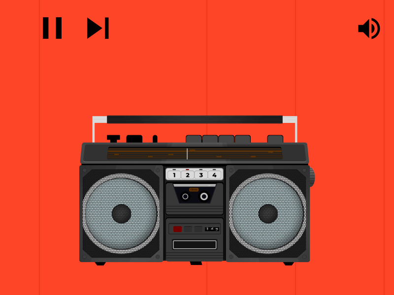 Time to the music! animation boombox gif illustration music