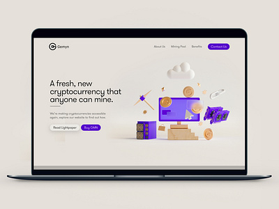 Gemyn Branding 3d branding cinema4d crpytocurrency crypto digital fintech illustration strategy ui