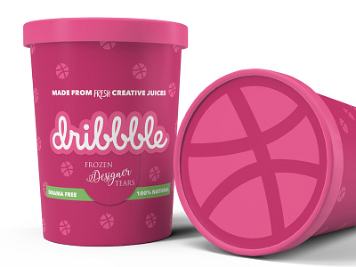 First Shot - Dribbble Frozen Designer Tears creative first shot ice cream invitation packaging photoshop