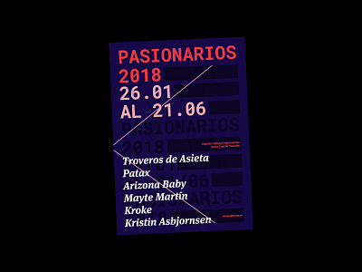 Pasionarios 2018 Poster art direction cartel graphic design minimal poster poster design typography