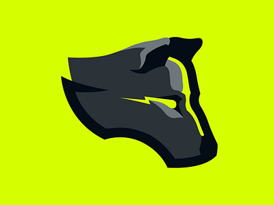 Green Wolf mascot logo