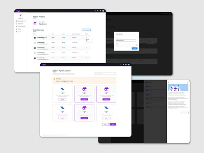 Team Management application design ui ux web