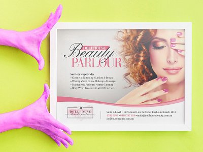 Beauty Parlour Promotion ad design advertisement branding design typography