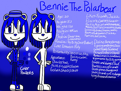 Bennie The Bear Reference - Speedpaint characterdesign illistration originalcharater reference speedpaint