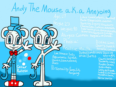 Andy The Mouse Reference charachter characterdesign design illustration originalcharater reference speedpaint
