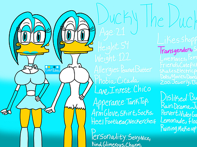 Ducky The Duck Refrence character characterdesign design illustration originalcharater reference