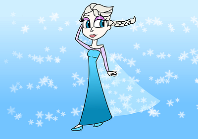 Queen Elsa Speedpaint design fanart illustration speedpaint