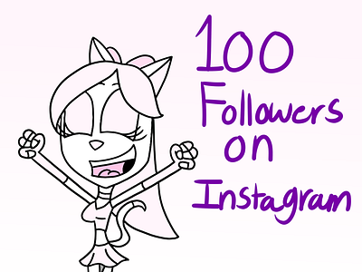 100 Followers On Instagram children art design illustration originalcharater