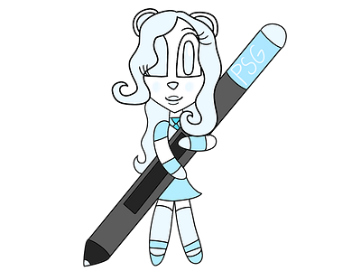 Chibi Polarbearshygirl Withholding Pen 2 Sp character characterdesign design originalcharater speedpaint