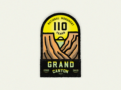 Celebrating 110 years of the Grand Canyon branding design graphicart graphicdesign hand drawn illustration logo typography vector