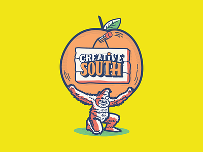 Sticker Design for Creative South branding cartoonist creativesouth design graphicart graphicdesign hand drawn illustration logo sticker design vector