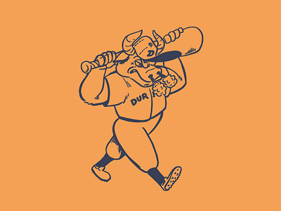 Woolie steps up to the plate. baseballart branding cartoonist design durhambulls graphicart graphicdesign hand drawn illustration tshirtdesign vector