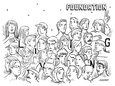 Foundation Drink Menu Cover cartoonist design graphicart graphicdesign hand drawn illustration