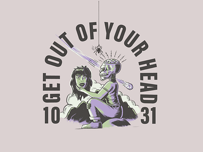 Get Out of Your Head branding cartoonist design graphicart graphicdesign hand drawn illustration