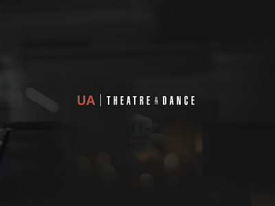 Theatre & Dance at UA branding design responsive web