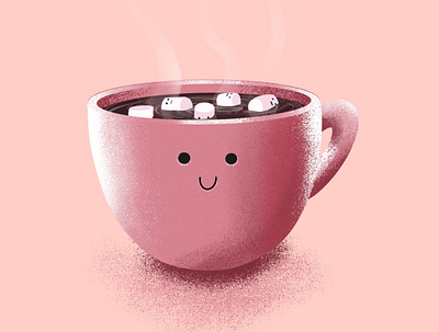 Hot chocolate with marshmallows apple graphic illustration procreate procreateapp