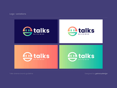 Talks diverse logo design typography
