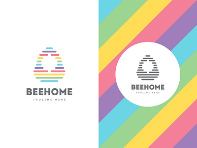 Bee house logo design bee home bee house branding creative design icon illustration logo logodesign vector