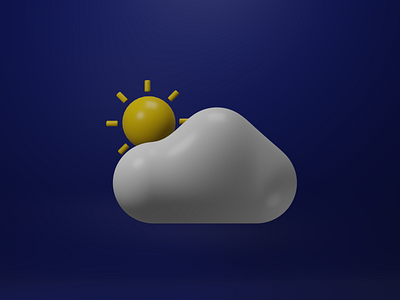 Weather 3D icon - Blender