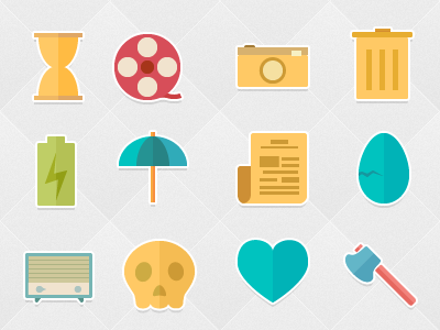 Funky icon set flat icon iconeden icons pictograms simple ui user interface