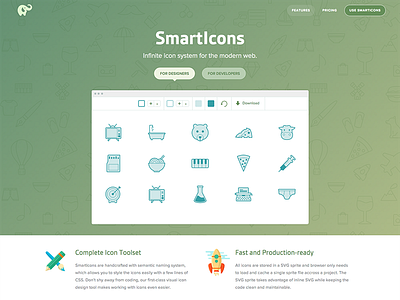 SmartIcons landing page icons landing smarticons