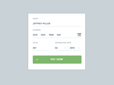 Credit Card Form 002 credit card creditcard dailyui ecommerce form