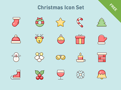 Free vector icons: Christmas set