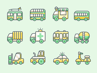 Transportation icons