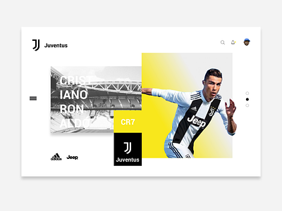 Juventus FC + CR7 clean concept design dribbble juventus minimalist ronaldo sport ui
