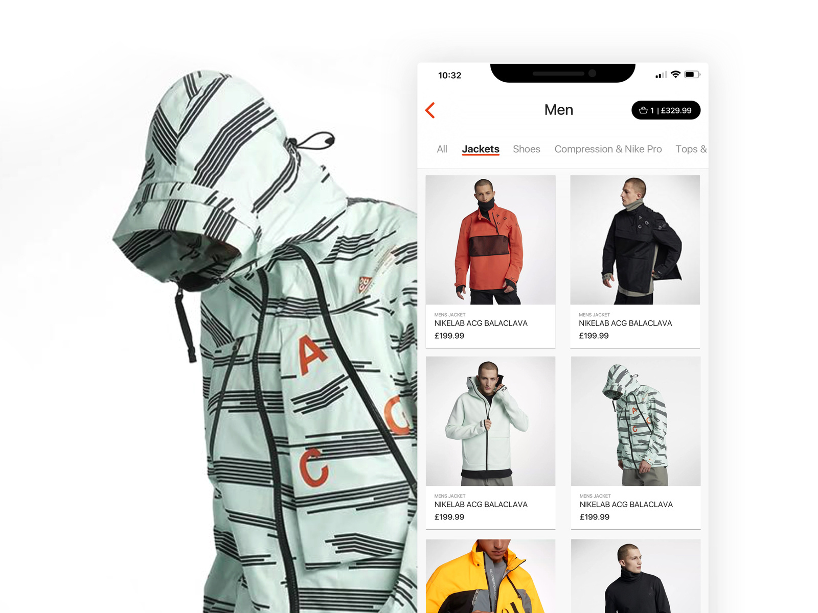 Nike ACG - Outerwear Store UI 2 by Abdi Noor on Dribbble