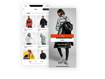 Nike ACG - Outerwear Store UI 4 app design designer ui