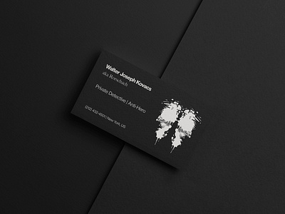 Walter Joseph Kovacs | aka Rorschach business card dark dc dcuniverse detective dribbble kovacs noir private rorschach watchmen