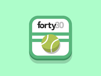 forty30 Tennis App app brand flat icon logo tennis
