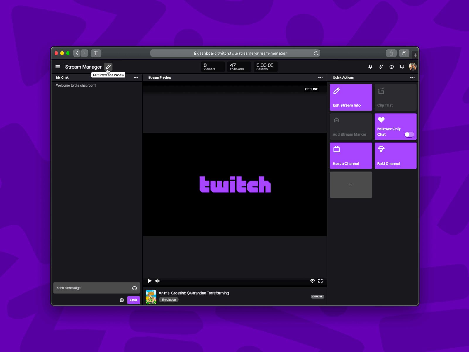 Stream Manager Editable Layout