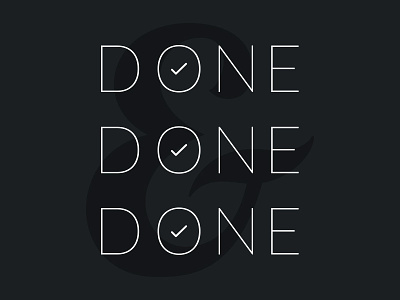 Done, Done, and Done done to do list typography working