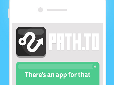 Dribbble Pathto app flat iphone mobile solids ui vector