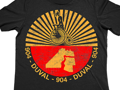 Duval County FL Seal Remix apparel design bikes duval illustration jacksonville t-shirt