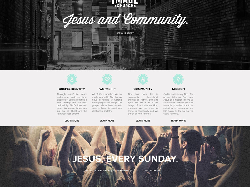The Image Church website website design wordpress responsive