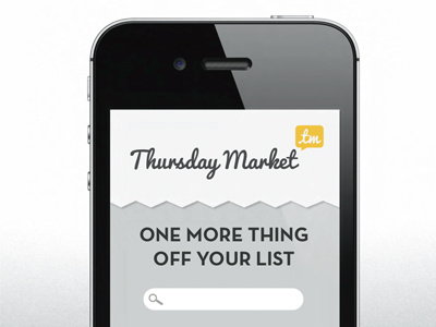 Thursday Market iOS Concept