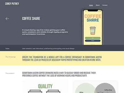 Coffee App Case Study Design for Portfolio app branding design flat illustration minimal typography ui ui ux design uidesign ux ux ui vector