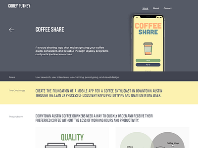 Coffee App Case Study Design for Portfolio