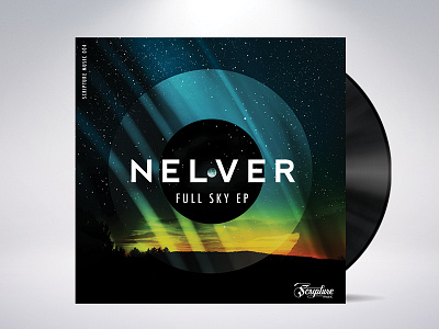 Nelver- Full Sky Ep Cover Art album cover coverart drumnbass edm music vinyl