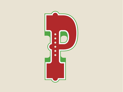 A woodtype P dropcap goodtype letter type woodtype